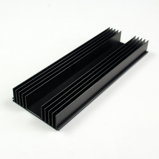 SS5120 4.3" x 12" x1" Aluminum Black Heat Sink